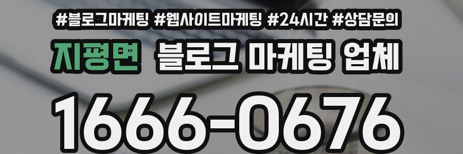 지평면 블로그 마케팅 업체