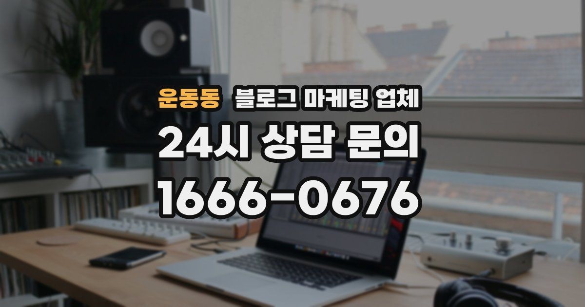 운동동 블로그 마케팅 업체
