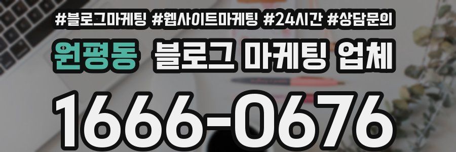 원평동 블로그 마케팅 업체