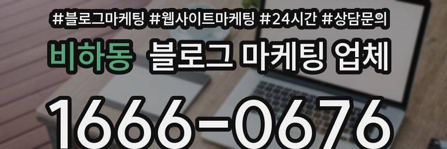비하동 블로그 마케팅 업체