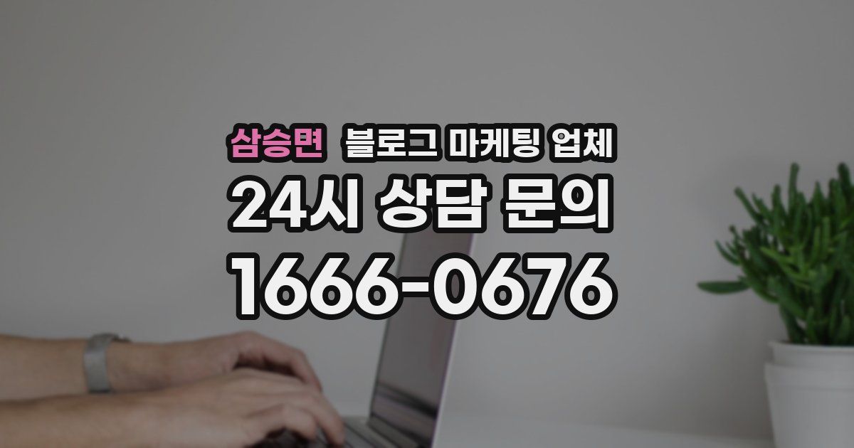 삼승면 블로그 마케팅 업체