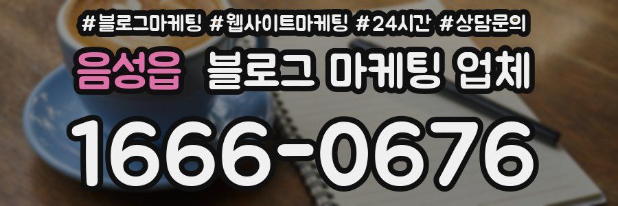 음성읍 블로그 마케팅 업체