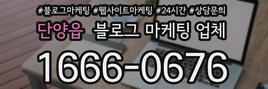 단양읍 블로그 마케팅 업체