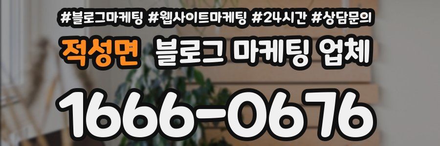 적성면 블로그 마케팅 업체