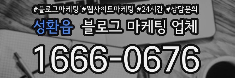 성환읍 블로그 마케팅 업체