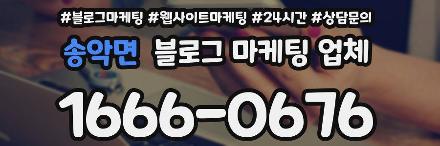 송악면 블로그 마케팅 업체