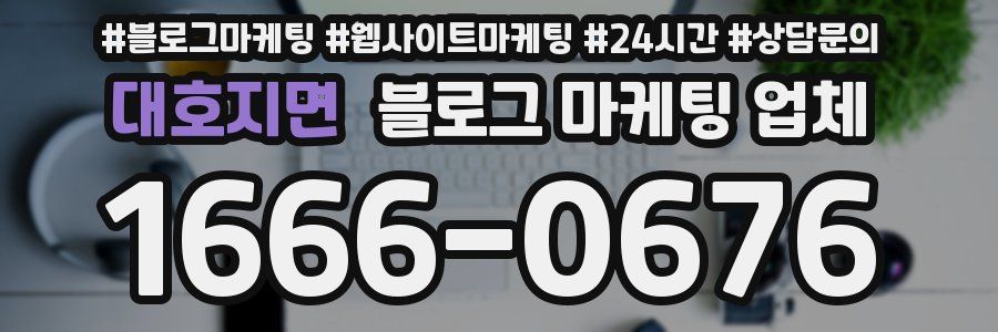대호지면 블로그 마케팅 업체