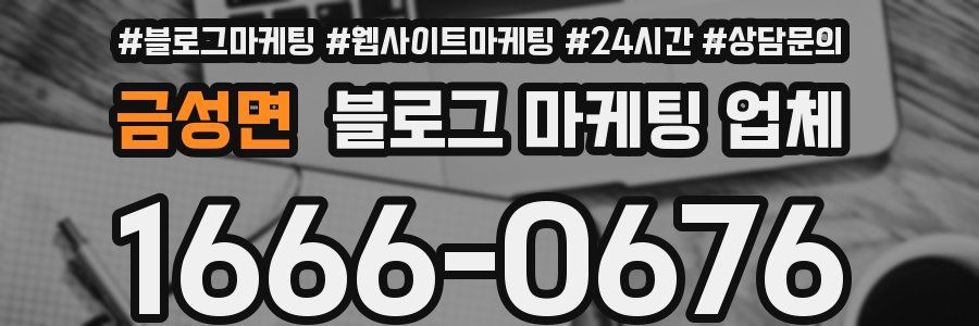 금성면 블로그 마케팅 업체