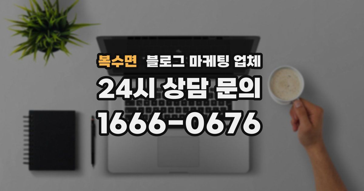 복수면 블로그 마케팅 업체