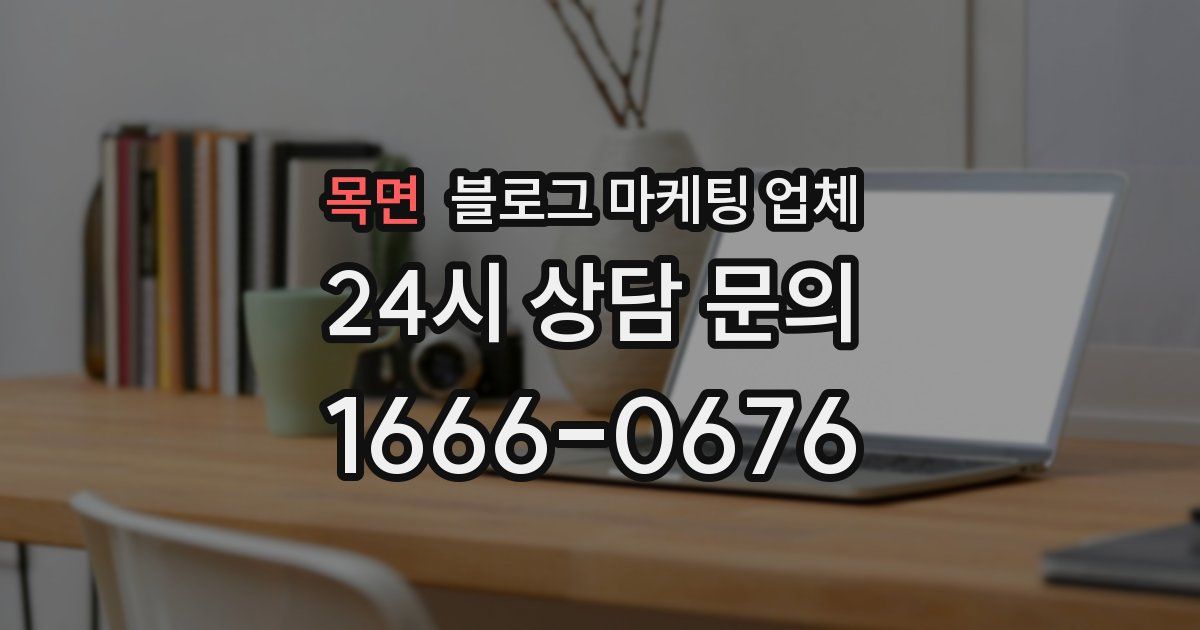 목면 블로그 마케팅 업체