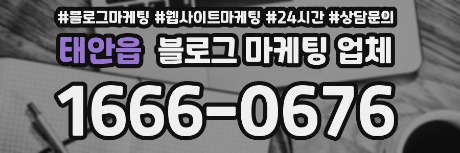 태안읍 블로그 마케팅 업체