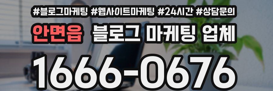안면읍 블로그 마케팅 업체