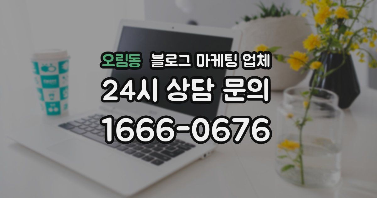 오림동 블로그 마케팅 업체