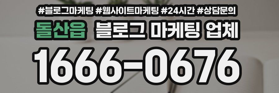 돌산읍 블로그 마케팅 업체