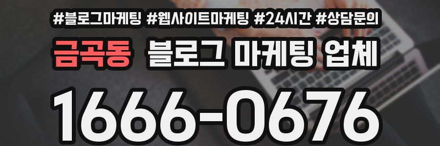 금곡동 블로그 마케팅 업체
