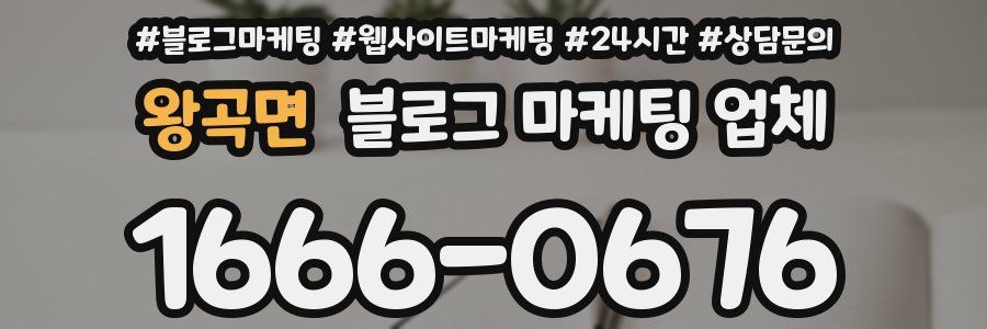 왕곡면 블로그 마케팅 업체