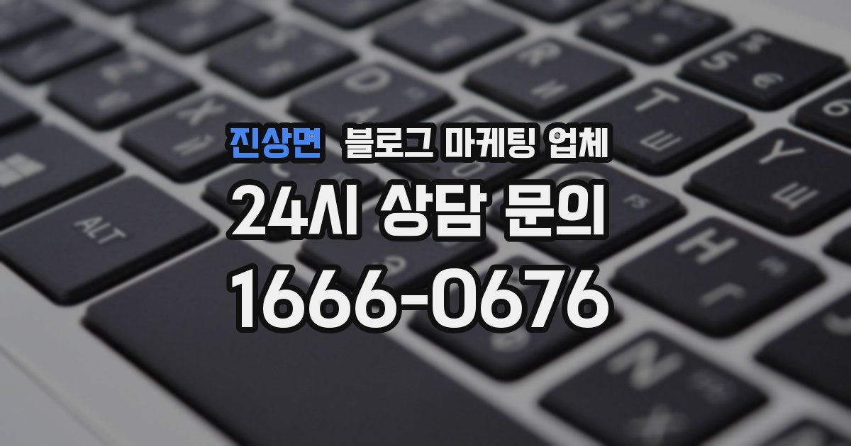 진상면 블로그 마케팅 업체