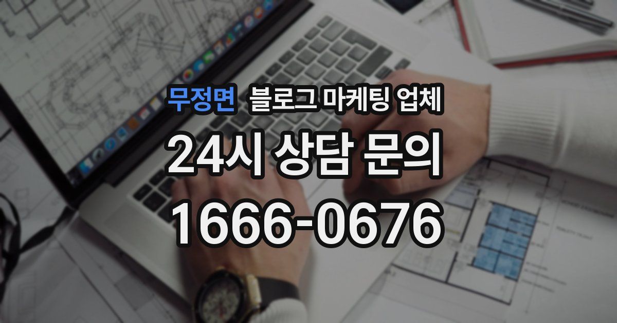 무정면 블로그 마케팅 업체