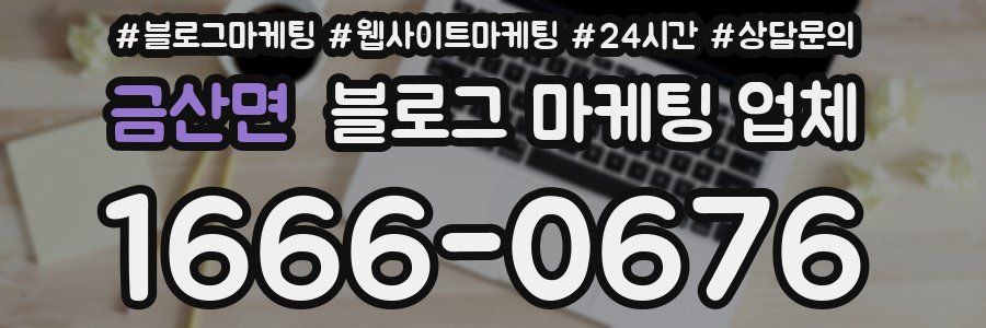 금산면 블로그 마케팅 업체