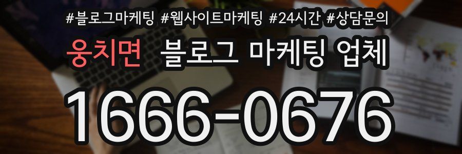 웅치면 블로그 마케팅 업체