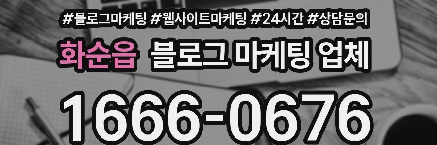 화순읍 블로그 마케팅 업체