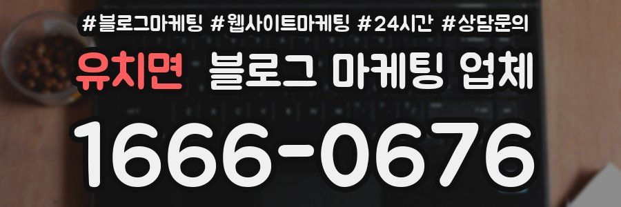 유치면 블로그 마케팅 업체