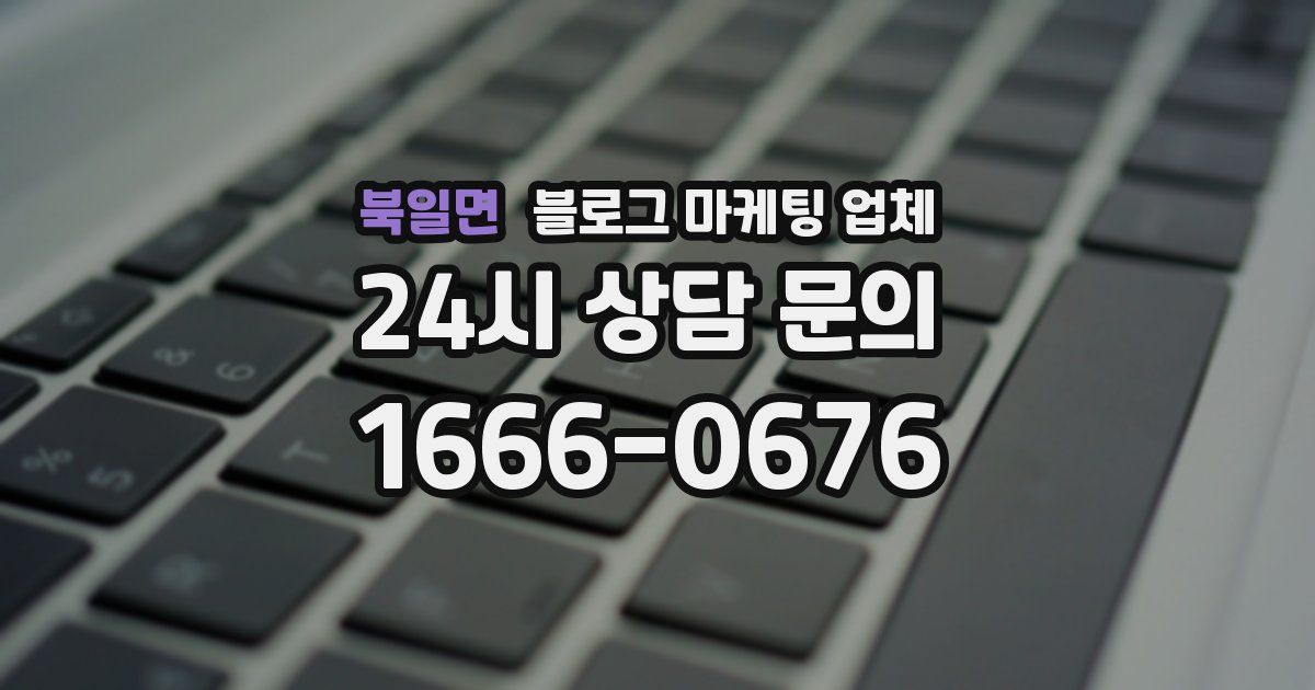 북일면 블로그 마케팅 업체
