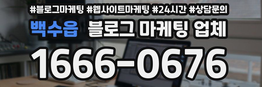백수읍 블로그 마케팅 업체