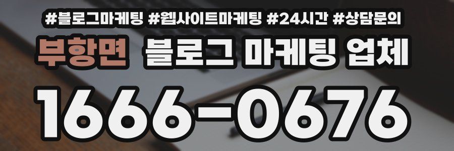 부항면 블로그 마케팅 업체