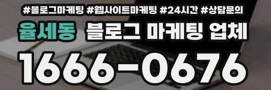 율세동 블로그 마케팅 업체