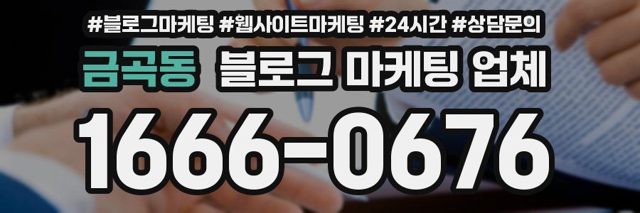 금곡동 블로그 마케팅 업체