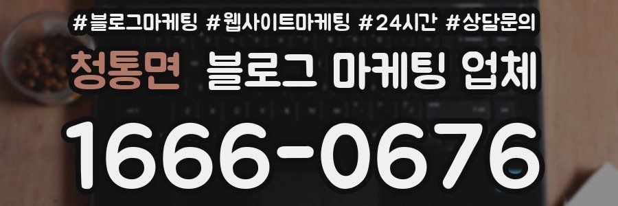 청통면 블로그 마케팅 업체