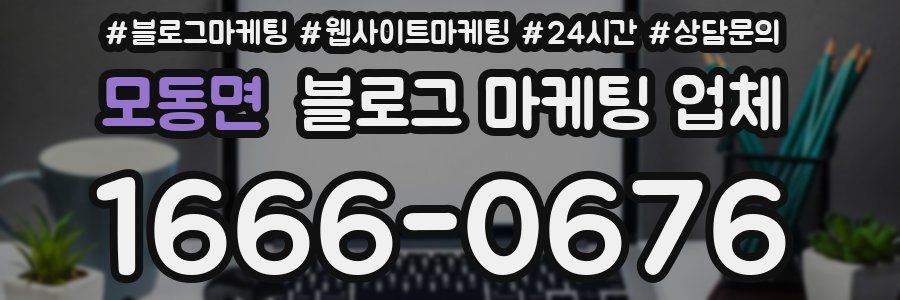 모동면 블로그 마케팅 업체