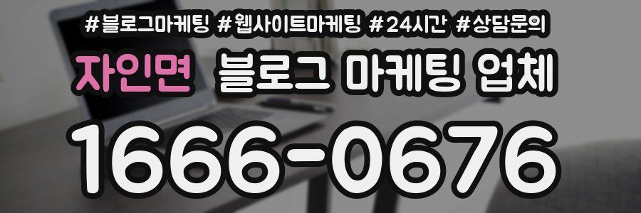 자인면 블로그 마케팅 업체