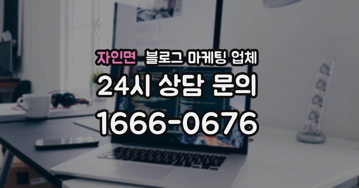 자인면 블로그 마케팅 업체