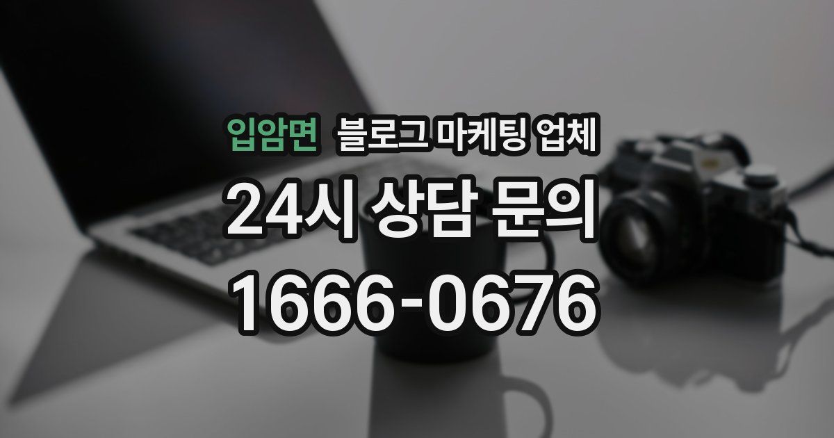 입암면 블로그 마케팅 업체