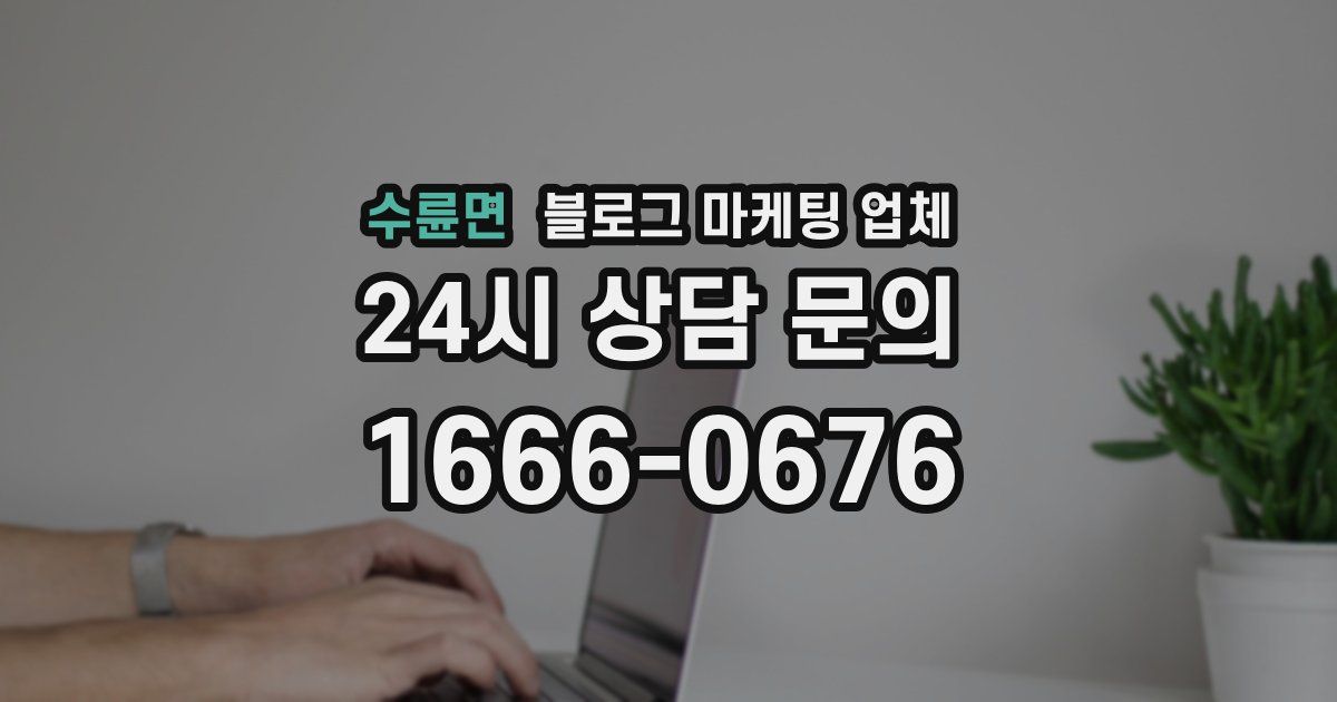 수륜면 블로그 마케팅 업체