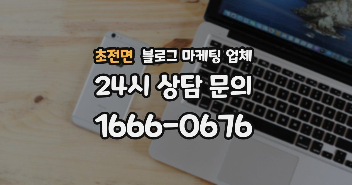 초전면 블로그 마케팅 업체