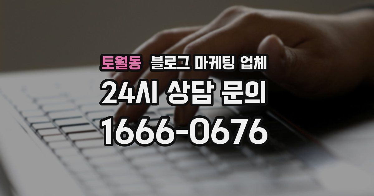 토월동 블로그 마케팅 업체