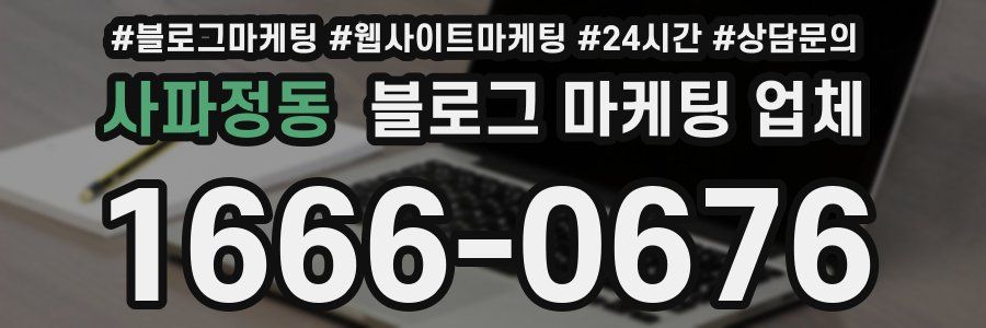 사파정동 블로그 마케팅 업체