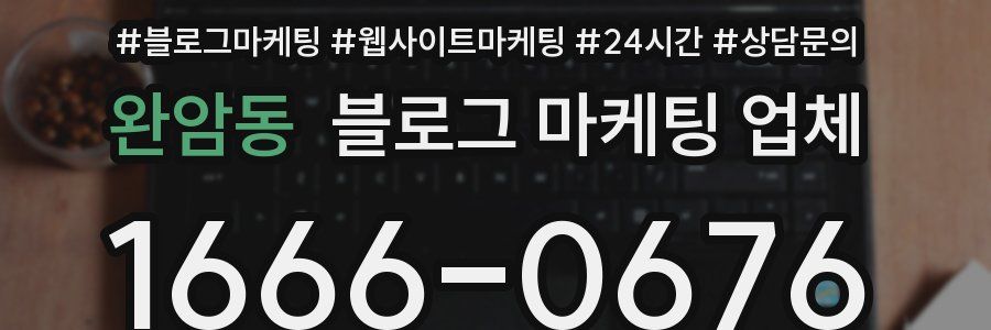 완암동 블로그 마케팅 업체