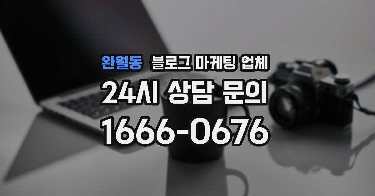 완월동 블로그 마케팅 업체