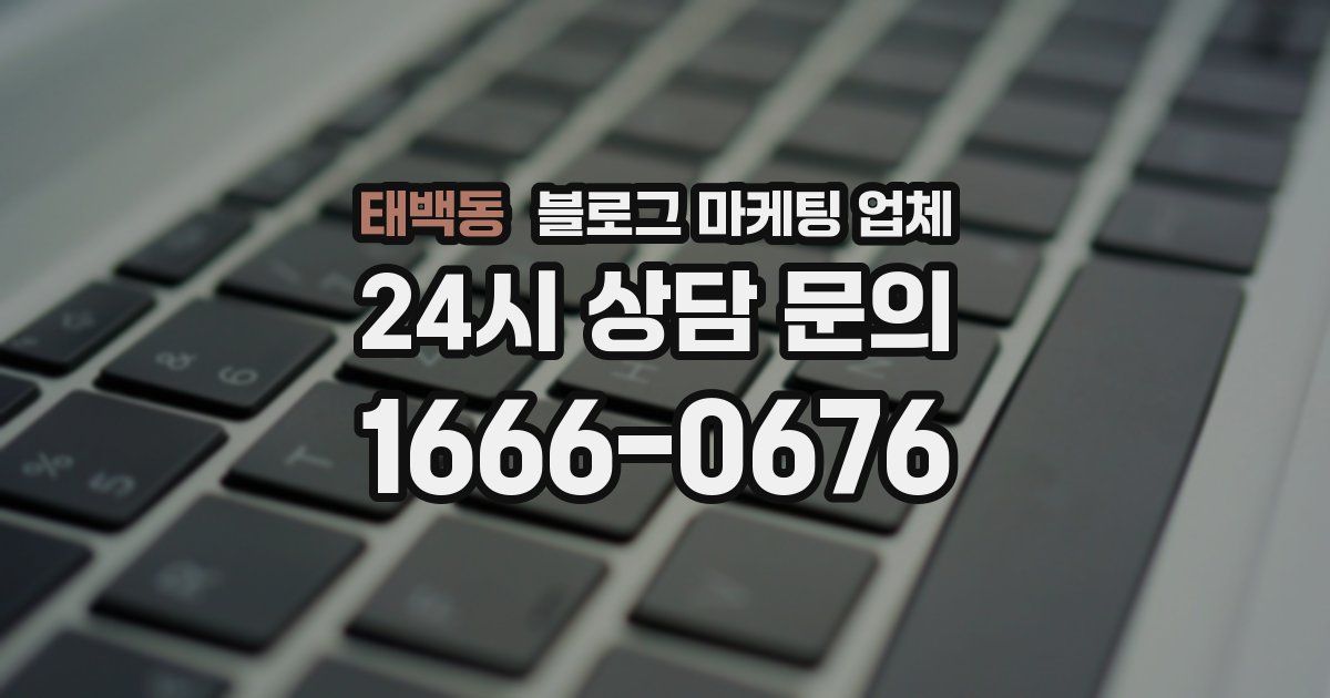 태백동 블로그 마케팅 업체