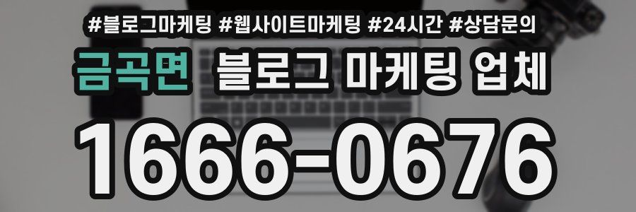 금곡면 블로그 마케팅 업체