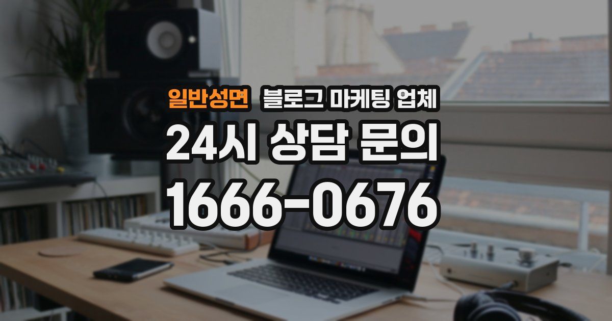 일반성면 블로그 마케팅 업체