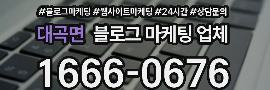 대곡면 블로그 마케팅 업체