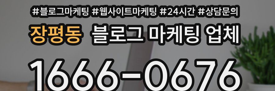 장평동 블로그 마케팅 업체