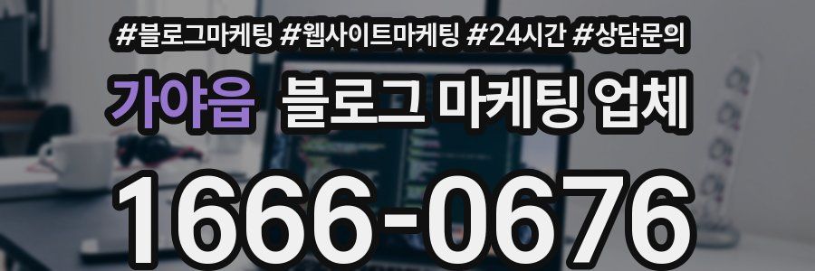 가야읍 블로그 마케팅 업체