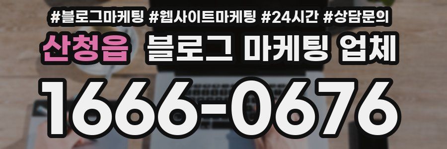 산청읍 블로그 마케팅 업체