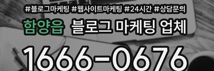 함양읍 블로그 마케팅 업체